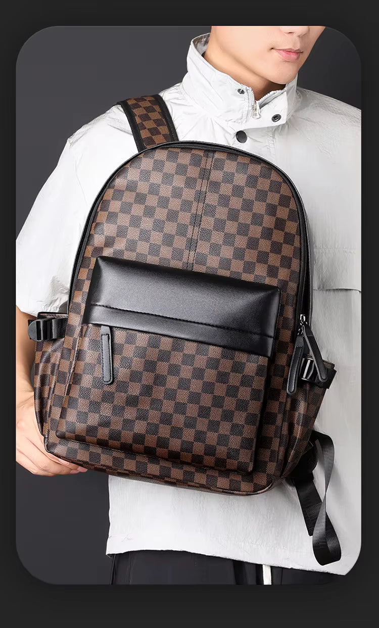 Bagarooz Premium Leather Business Waterproof Backpack™
