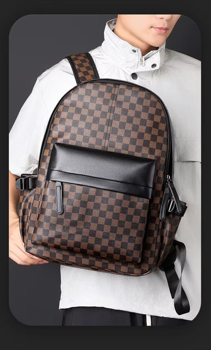 Bagarooz Premium Leather Business Waterproof Backpack™